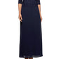 Alex Evenings Women's Sequin Lace & Chiffon Gown Blue Size 18
