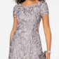 Alex Evenings Women's Rosette a Line Gown Purple Size 10