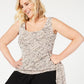 Alex Evenings Women's Foiled Print Twinset Beige Size 2X