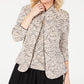 Alex Evenings Women's Foiled Print Twinset Beige Size 2X