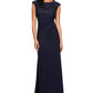 Alex Evenings Women's Brocade Bodice Empire Waist Gown Blue Size 8