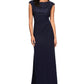 Alex Evenings Women's Brocade Bodice Empire Waist Gown Blue Size 16