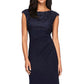 Alex Evenings Women's Brocade Bodice Empire Waist Gown Blue Size 16