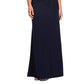 Alex Evenings Women's Brocade Bodice Empire Waist Gown Blue Size 16