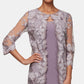 Alex Evenings Women's Layered Look Embroidered Jacket Dress Pink Size 6 Petite