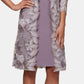 Alex Evenings Women's Layered Look Embroidered Jacket Dress Pink Size 6 Petite