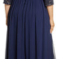 Alex Evenings Women's Embellished Keyhole Gown Blue Size 24W
