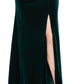 Alex Evenings Women's Off the Shoulder Velvet Gown Green Size 12