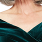 Alex Evenings Women's Off the Shoulder Velvet Gown Green Size 12