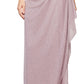 Alex Evenings Women's Cold Shoulder Draped Metallic Gown Pink Size 8Petite