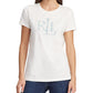 Ralph Lauren Women's Floral Logo Graphic Print T-Shirt Brown Size Medium