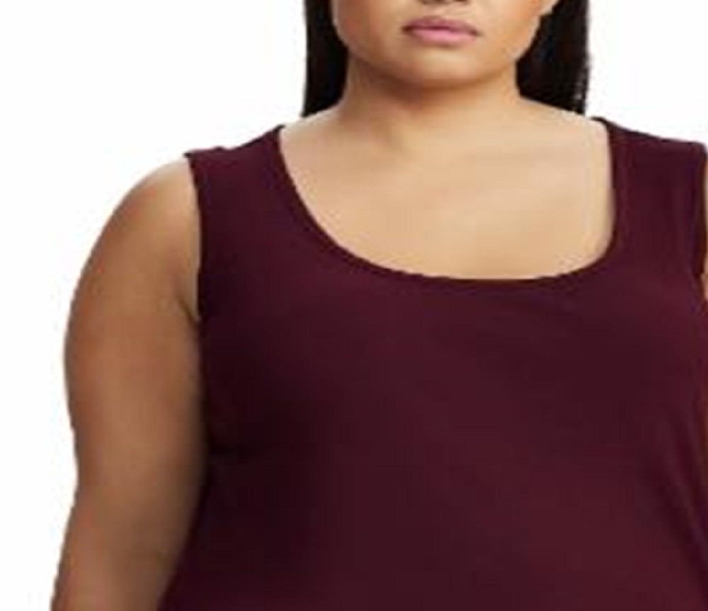 Ralph Lauren Women's Plus Tank Top Red Size 2X