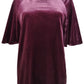 Ralph Lauren Women's Pull Over Faux Velvet Blouse Red Size Medium