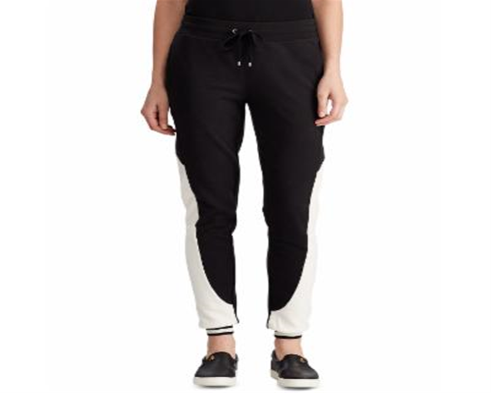 Ralph Lauren Women's Terry Track Pants Black Size Petite M