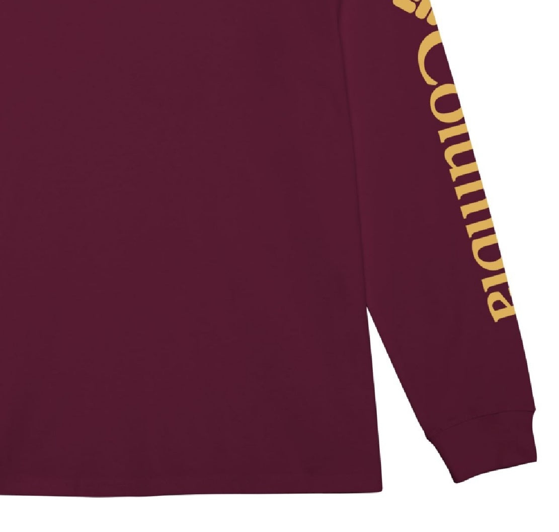 Columbia Men's Fundamentals Graphic Long Sleeve T-Shirt Red Size X-Large