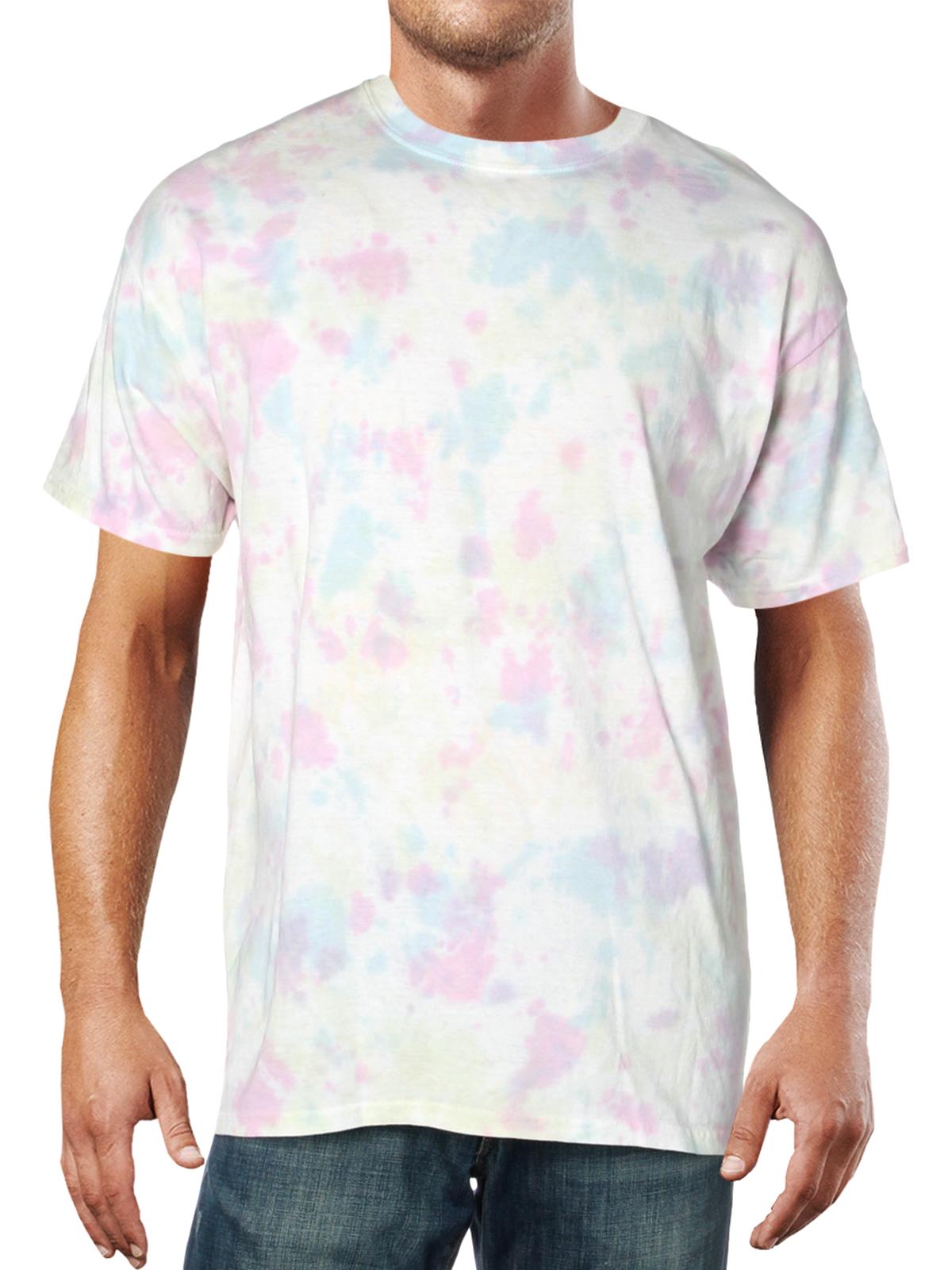 Coca-Cola Men's Uv Cotton Tie Dye Casual Shirt Pink Size X-Large