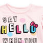 Hello Kitty Little Girl's Say Hello Ruffled Top Pink Size 4