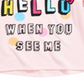 Hello Kitty Little Girl's Say Hello Ruffled Top Pink Size 4