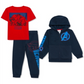 Marvel Little Boy's 3 Pc Avengers Hoodie T-Shirt & Joggers Set Blue Size 7
