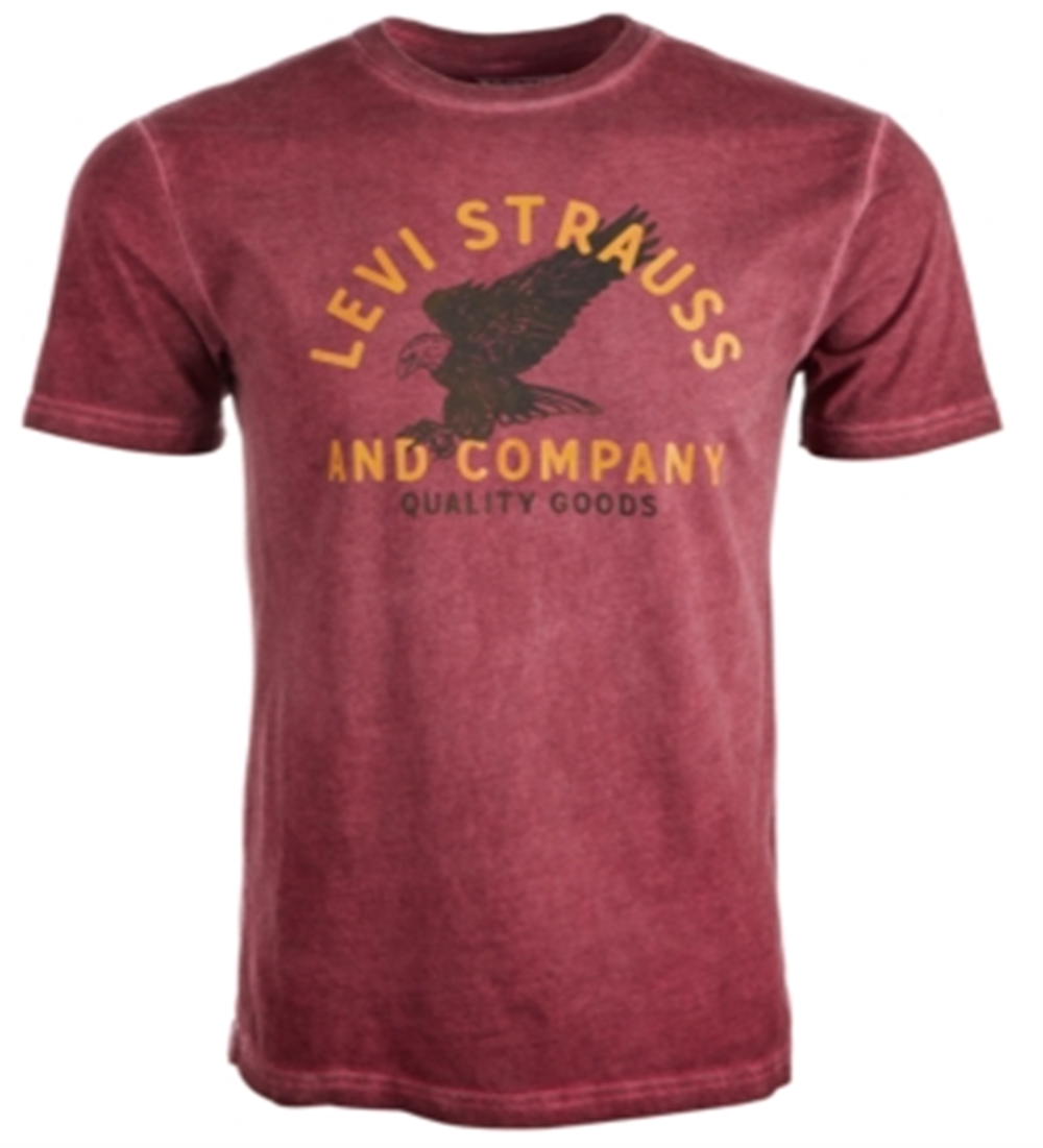 Levi's Men's Haxel Logo Graphic T-Shirt Red Size XX-Large