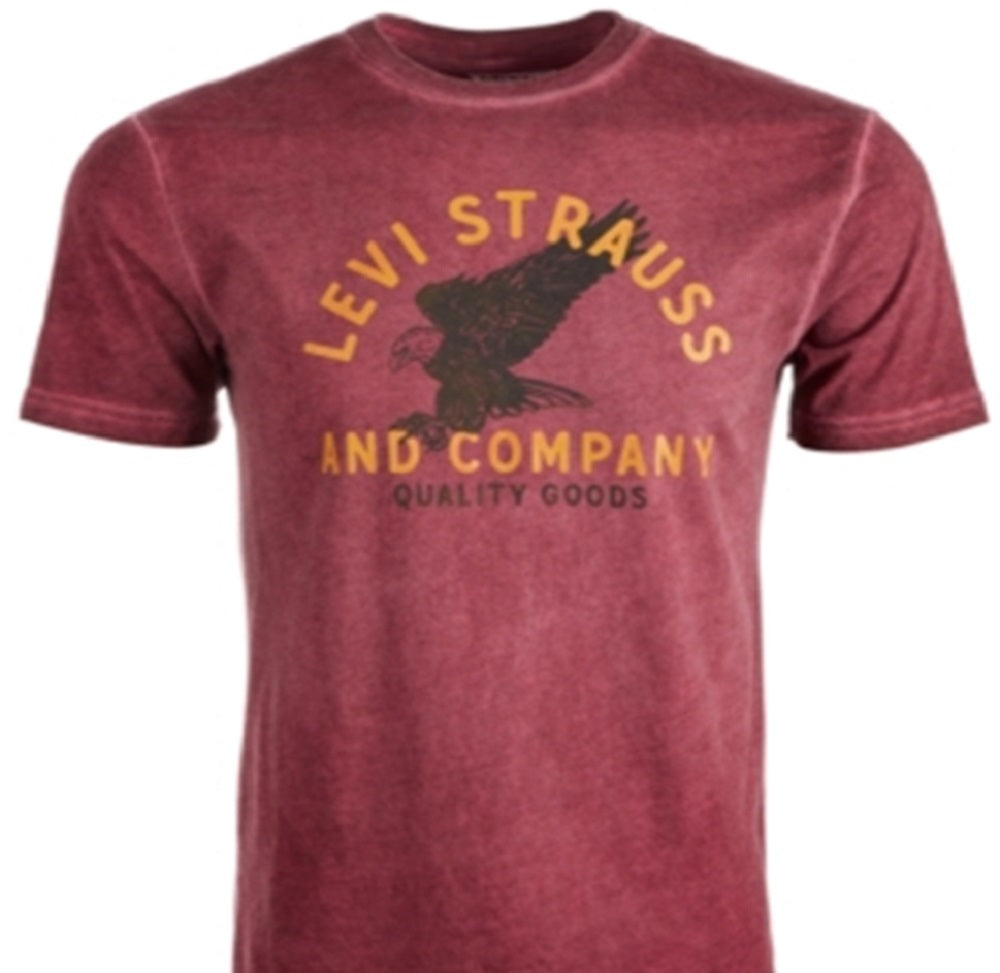 Levi's Men's Haxel Logo Graphic T-Shirt Red Size XX-Large