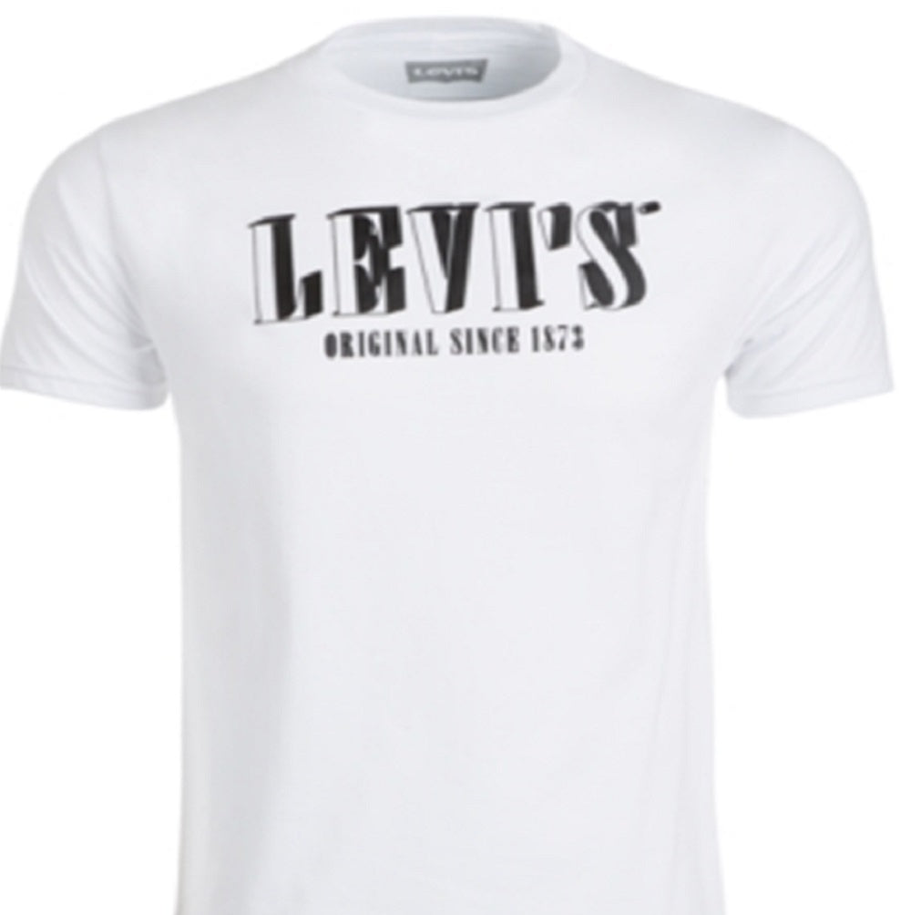 Levi's Men's Cotton Logo Holocene T-Shirt White Size Medium