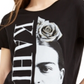 Love Tribe Junior's Frida Kahlo Graphic T-Shirt Black Size Large