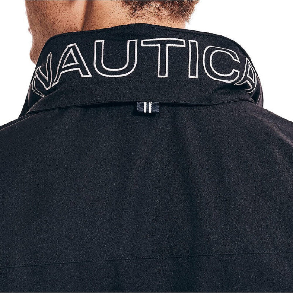 Nautica Men's Hooded Bomber Style Jacket Black Size XX-Large