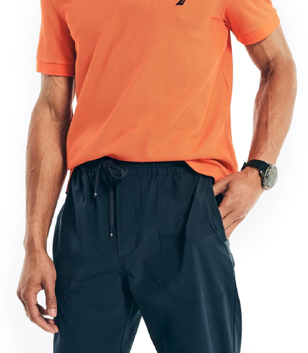 Nautica Men's Sustainably Crafted Classic Fit Deck Polo Shirt Orange Size Small