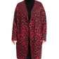 Joseph A Women's Drape Collar Coatigan Sweater Red Size 2X