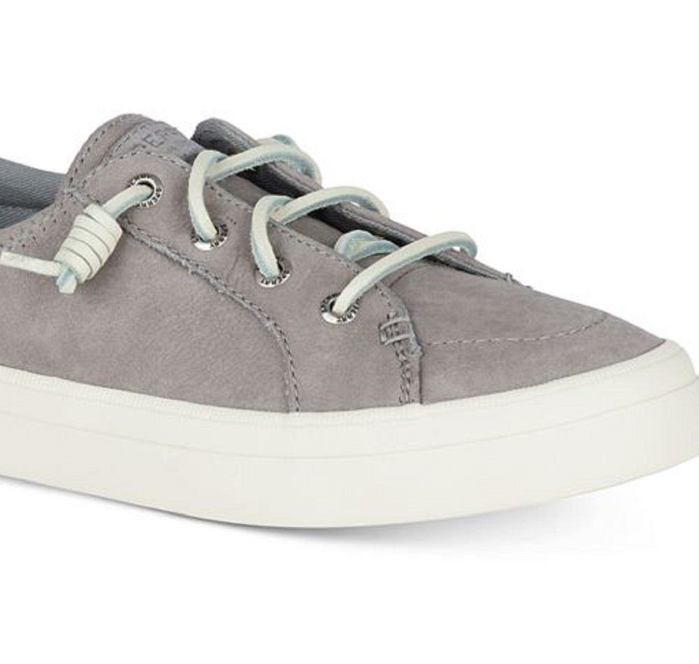 Sperry Women's Crest Vibe Washable Leather Sneaker Gray Size 8