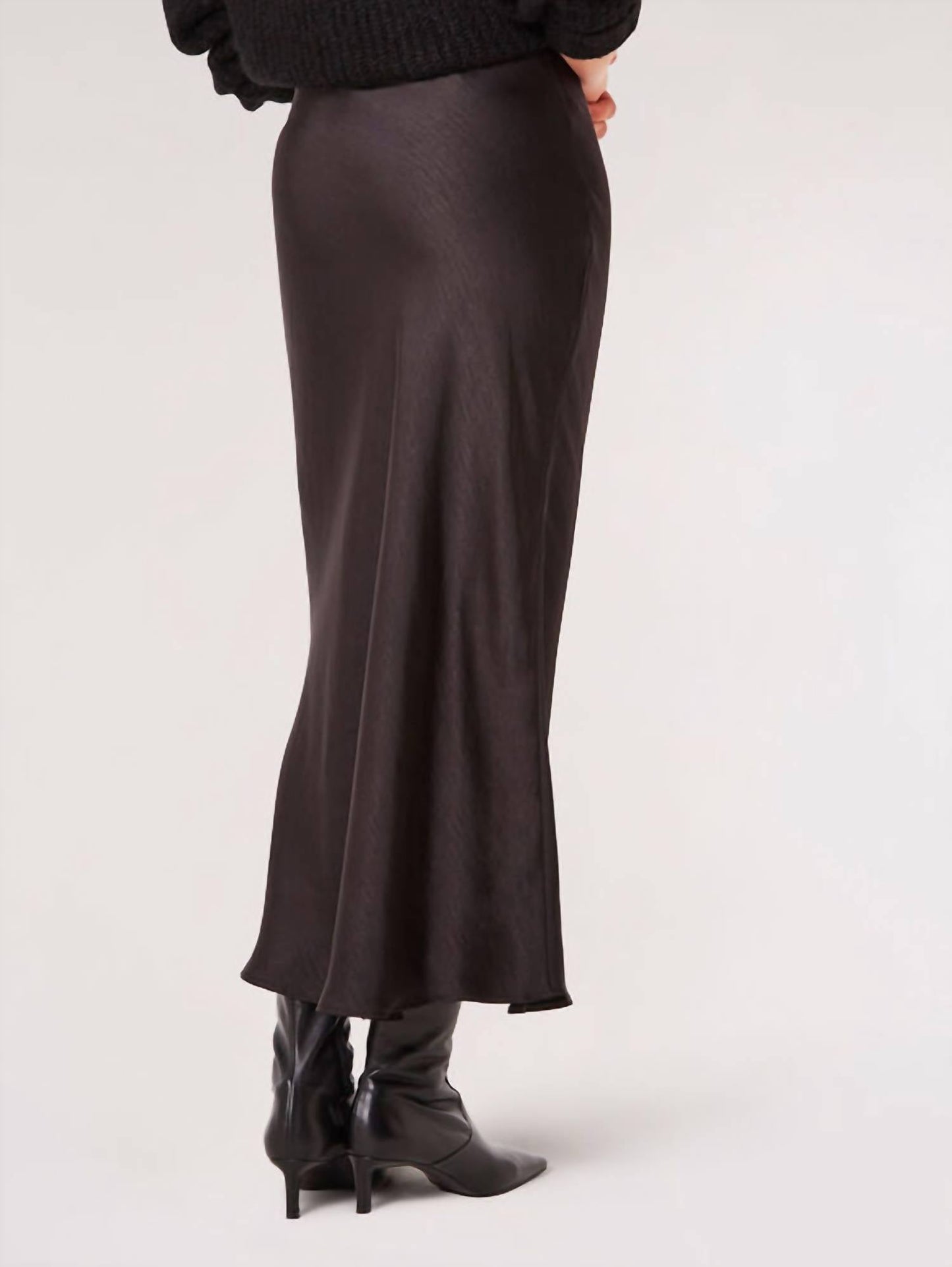 Apricot - Satin Bias Cut Maxi Skirt