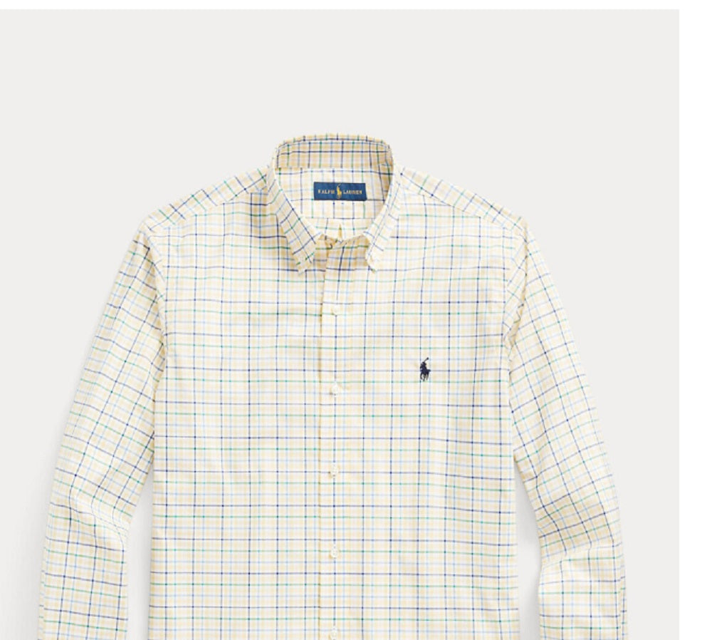 Polo Ralph Lauren Men's Classic Fit Stretch Poplin Shirt Blue Size XX-Large