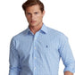 Polo Ralph Lauren Men's Classic Fit Gingham Poplin Shirt Blue Size Medium