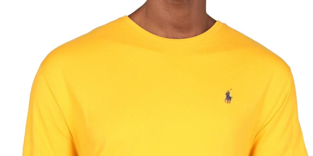Polo Ralph Lauren Men's Jersey Crew Neck T-Shirt Yellow Size Large