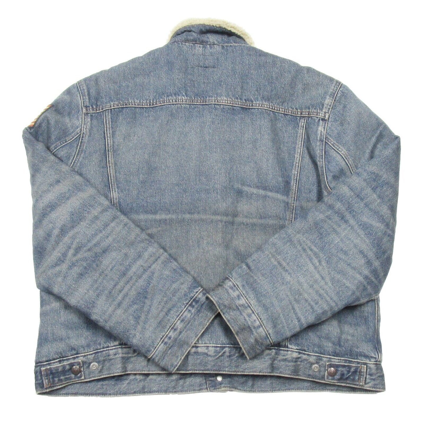 Polo Ralph Lauren Men's Paint Splatter Denim Trucker Jacket Blue Size Large
