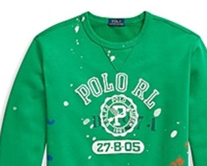Polo Ralph Lauren Men's Logo Fleece Sweatshirt Green Size Medium