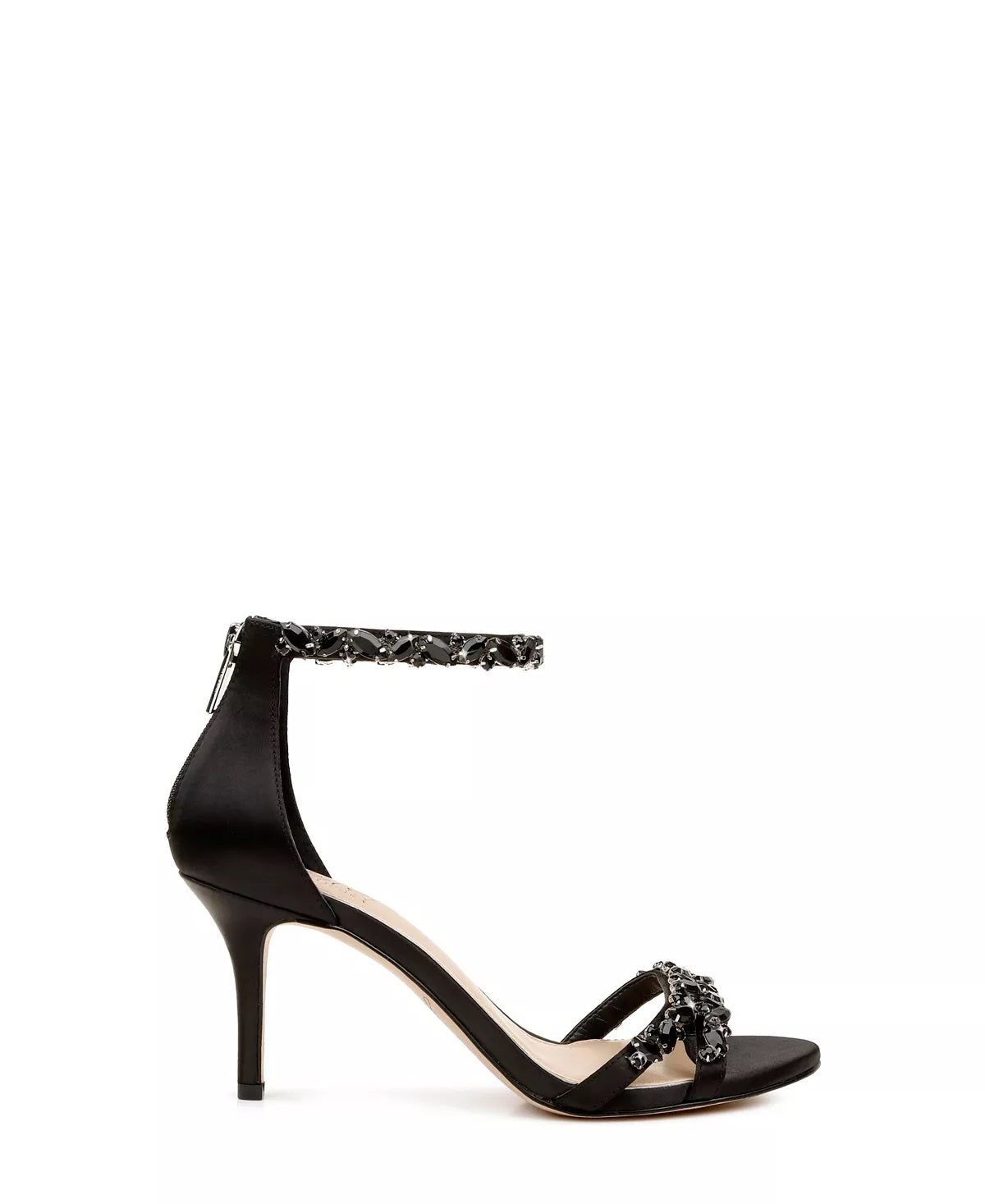 Badgley Mischka Women's Caroline Embellished Ankle Strap Evening Sandals Black Size 10 M