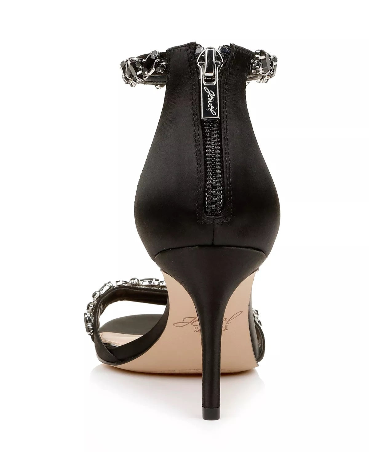 Badgley Mischka Women's Caroline Embellished Ankle Strap Evening Sandals Black Size 10 M