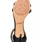 Badgley Mischka Women's Caroline Embellished Ankle Strap Evening Sandals Black Size 10 M