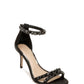 Badgley Mischka Women's Caroline Embellished Ankle Strap Evening Sandals Black Size 10 M