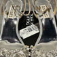 Badgley Mischka Women's Telissa Embellished Two-Piece Dress Sandals - Silver Metallic Textile Size 7