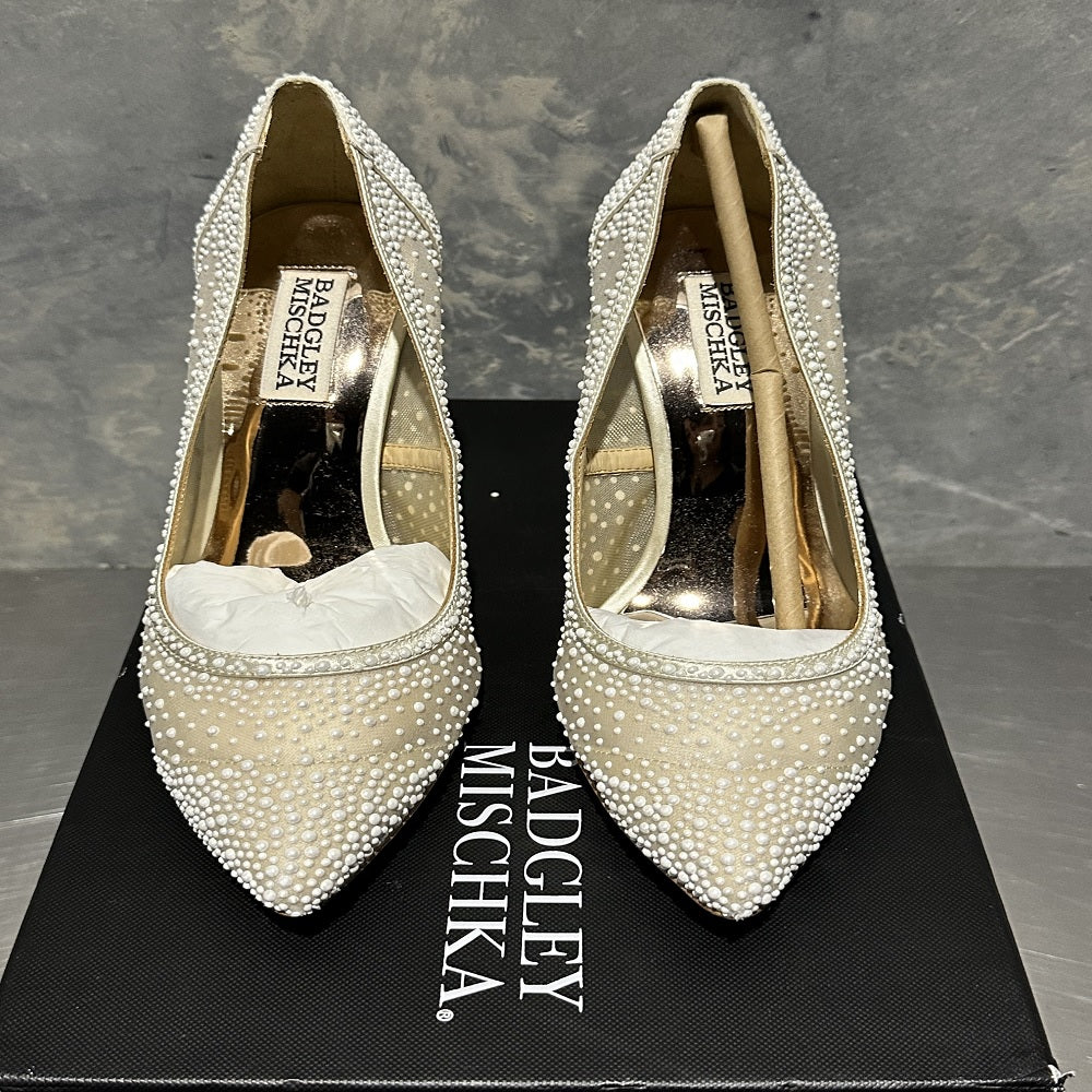 Badgley Mischka Collection Women's Weslee Iii Satin Pump In Ivory At Nordstrom Size 6.5
