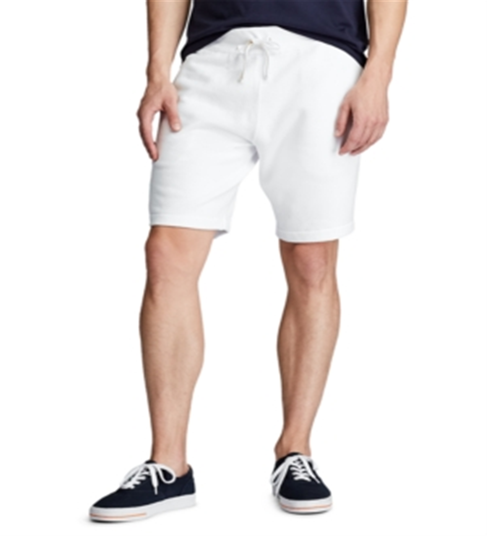 Polo Ralph Lauren Men's Cotton Blend Fleece Shorts White Size Large