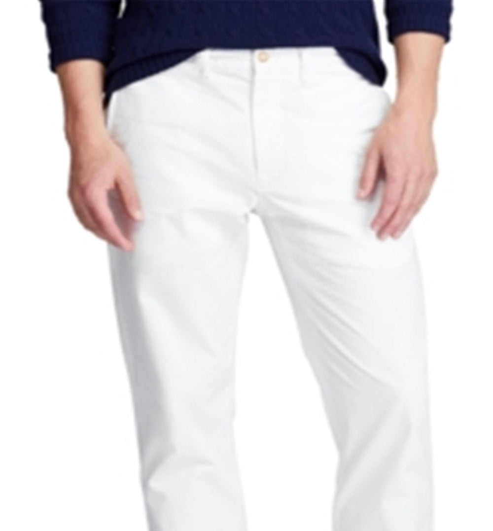 Polo Ralph Lauren Men's Straight Fit Bedford Stretch Chino Pants White Size 38X32