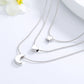14K Gold and Sterling Silver Star Heart & Moon Necklace