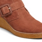 Jack Rogers Women's Izzie Suede Wedge Booties Brown Size 7.5