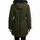 Coffeeshop - Soft Shell Hooded Coat With Faux Fur Trim