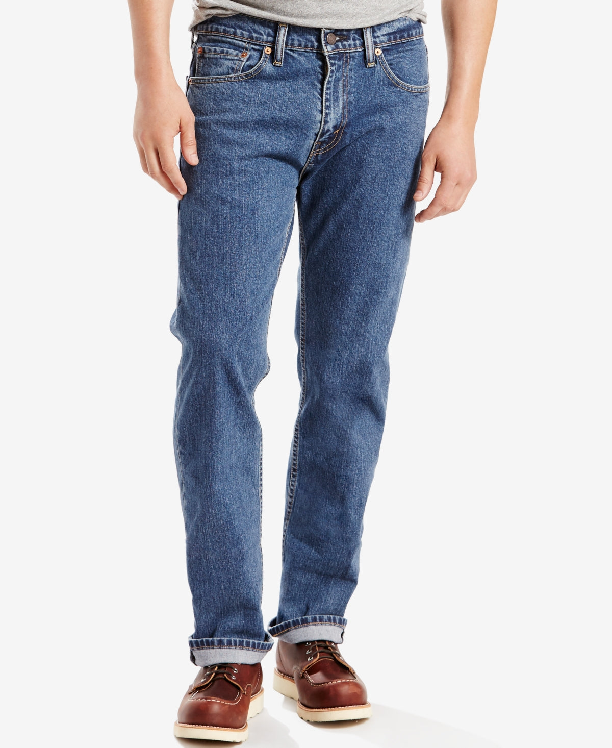 Levi's Men's 505 Regular Straight Fit Stretch Jeans Blue Size 30X32