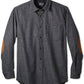 Pendleton Men's Trail With Faux Suede Elbow Patches Shirt Black Size Large